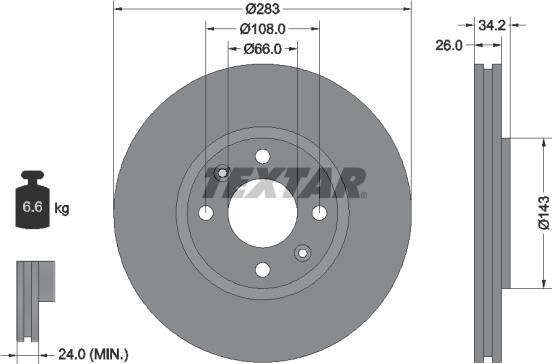 Textar 89014600 - Дисковый тормозной механизм, комплект unicars.by