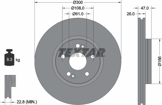 Textar 92119000 - Тормозной диск unicars.by