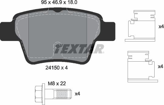 Textar 89017700 - Дисковый тормозной механизм, комплект unicars.by