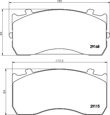 Textar 2914812 - Тормозные колодки, дисковые, комплект unicars.by