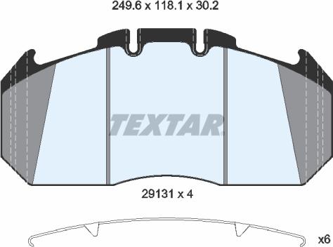 Textar 2913111 - Тормозные колодки, дисковые, комплект unicars.by