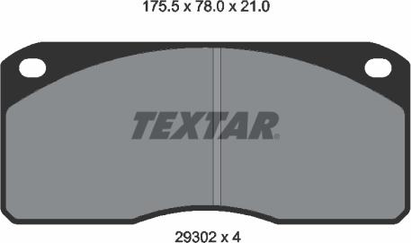 Textar 2930201 - Тормозные колодки, дисковые, комплект unicars.by