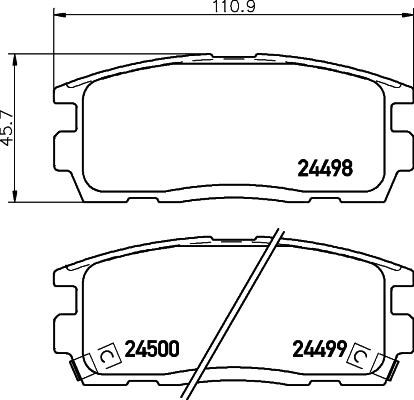 Textar 2449803 - Тормозные колодки, дисковые, комплект unicars.by