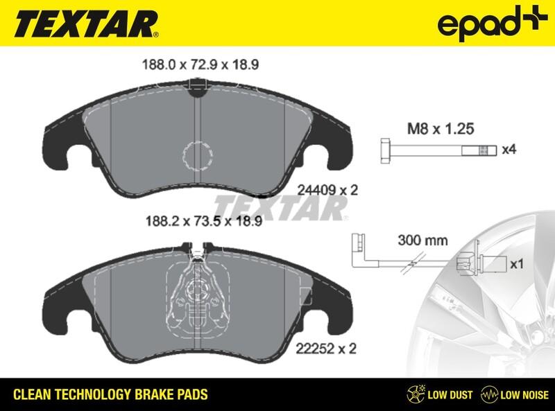 Textar 2440903CP - Тормозные колодки, дисковые, комплект unicars.by