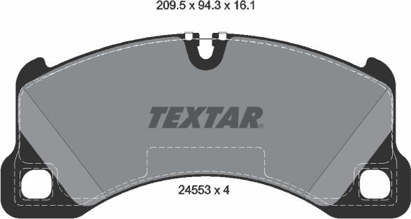 Textar 2455301 - Тормозные колодки, дисковые, комплект unicars.by