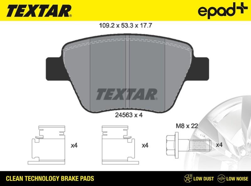 Textar 2456301CP - Тормозные колодки, дисковые, комплект unicars.by