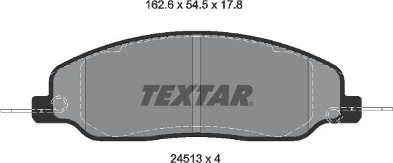 Textar 2451301 - Тормозные колодки, дисковые, комплект unicars.by