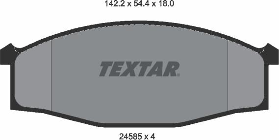 Textar 2458501 - Тормозные колодки, дисковые, комплект unicars.by