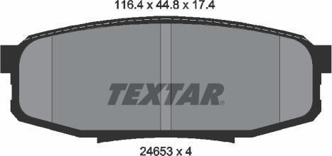 Textar 2465301 - Тормозные колодки, дисковые, комплект unicars.by