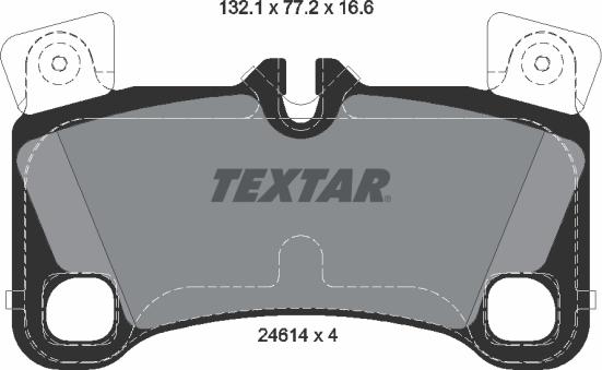 Textar 2461401 - Тормозные колодки, дисковые, комплект unicars.by