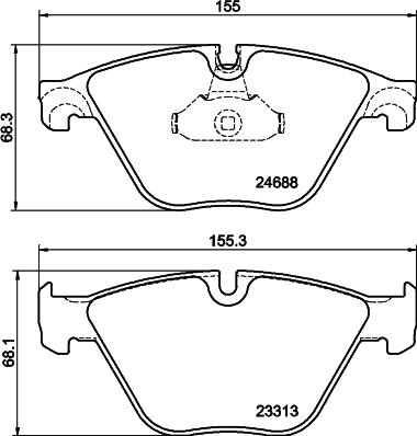 Textar 2468803 - Тормозные колодки, дисковые, комплект unicars.by