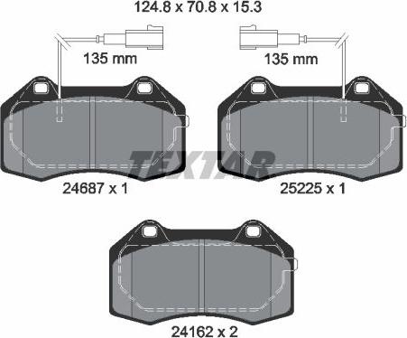 Textar 2468703 - Тормозные колодки, дисковые, комплект unicars.by