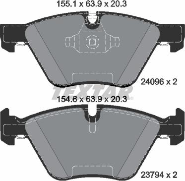 Textar 2409601 - Тормозные колодки, дисковые, комплект unicars.by