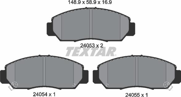 Textar 2405301 - Тормозные колодки, дисковые, комплект unicars.by