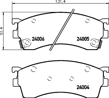 Textar 2400501 - Тормозные колодки, дисковые, комплект unicars.by