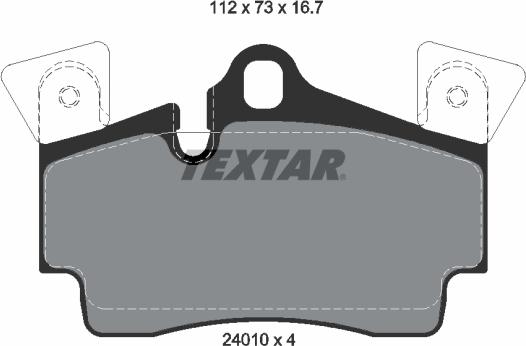 Textar 2401001 - Тормозные колодки, дисковые, комплект unicars.by