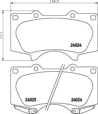 Textar 2402407 - Тормозные колодки, дисковые, комплект unicars.by