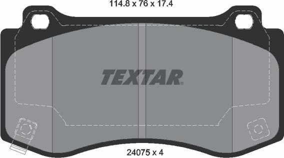 Textar 2407501 - Тормозные колодки, дисковые, комплект unicars.by