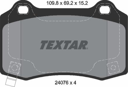 Textar 2407601 - Тормозные колодки, дисковые, комплект unicars.by