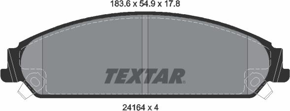 Textar 2416401 - Тормозные колодки, дисковые, комплект unicars.by