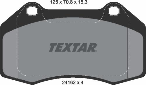 Textar 2416201 - Тормозные колодки, дисковые, комплект unicars.by