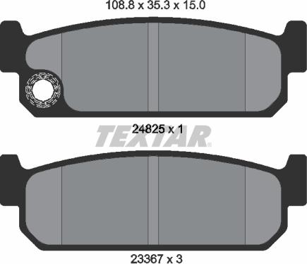 Textar 2482501 - Тормозные колодки, дисковые, комплект unicars.by