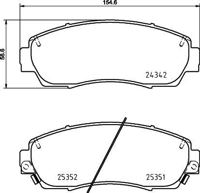 Textar 2434203 - Тормозные колодки, дисковые, комплект unicars.by