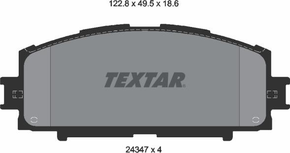 Textar 2434701 - Тормозные колодки, дисковые, комплект unicars.by