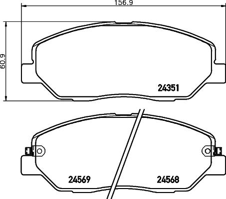 Textar 2435104 - Тормозные колодки, дисковые, комплект unicars.by