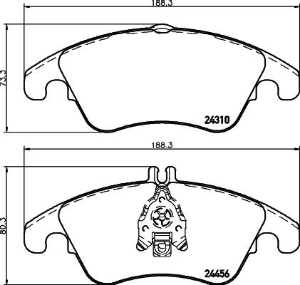 Textar 2431005 - Тормозные колодки, дисковые, комплект unicars.by