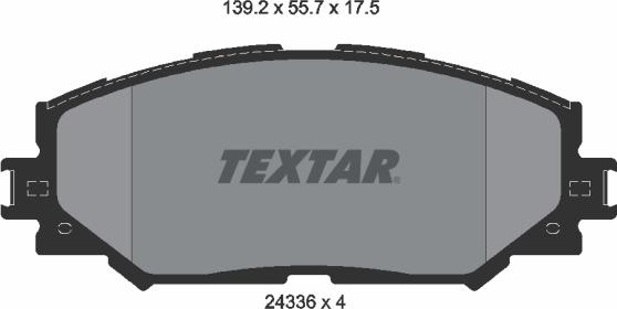 Textar 2433601 - Тормозные колодки, дисковые, комплект unicars.by