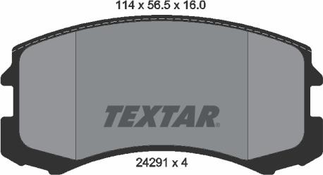 Textar 2429101 - Тормозные колодки, дисковые, комплект unicars.by