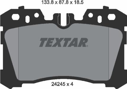 Textar 2424501 - Тормозные колодки, дисковые, комплект unicars.by