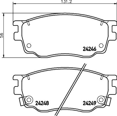 Textar 2424604 - Тормозные колодки, дисковые, комплект unicars.by