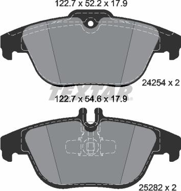 Textar 2425481 - Тормозные колодки, дисковые, комплект unicars.by