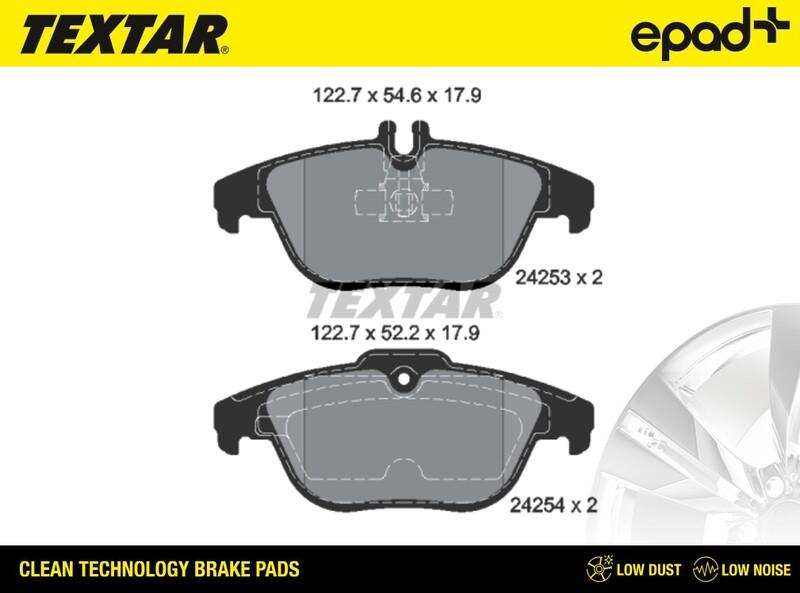 Textar 2425301CP - Тормозные колодки, дисковые, комплект unicars.by