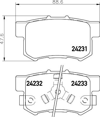 Textar 2423105 - Тормозные колодки, дисковые, комплект unicars.by