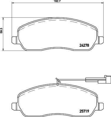 Textar 2427801 - Тормозные колодки, дисковые, комплект unicars.by