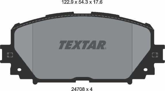 Textar 2470801 - Тормозные колодки, дисковые, комплект unicars.by