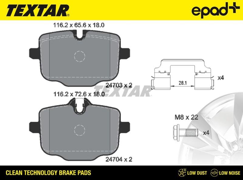 Textar 2470301CP - Тормозные колодки, дисковые, комплект unicars.by