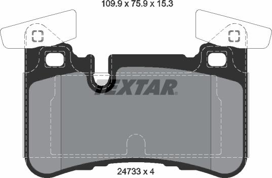 Textar 2473301 - Тормозные колодки, дисковые, комплект unicars.by