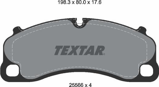 Textar 2556601 - Тормозные колодки, дисковые, комплект unicars.by