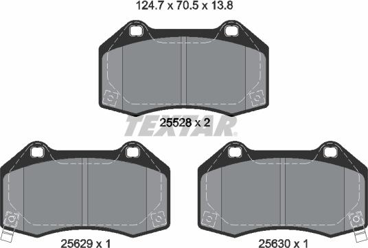 Textar 2552803 - Тормозные колодки, дисковые, комплект unicars.by