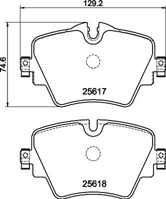 Textar 2561704 - Тормозные колодки, дисковые, комплект unicars.by