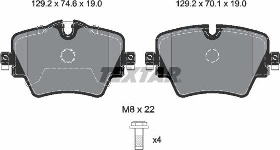 Textar 2561705 - Тормозные колодки, дисковые, комплект unicars.by