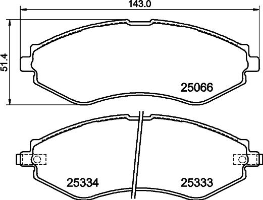 Textar 2506601 - Тормозные колодки, дисковые, комплект unicars.by