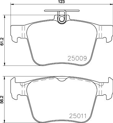 Textar 2500904 - Тормозные колодки, дисковые, комплект unicars.by