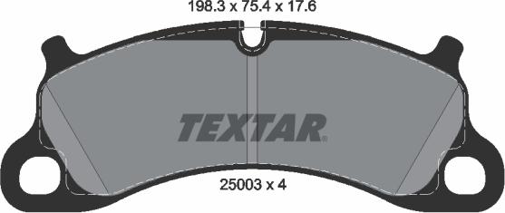 Textar 2500301 - Тормозные колодки, дисковые, комплект unicars.by