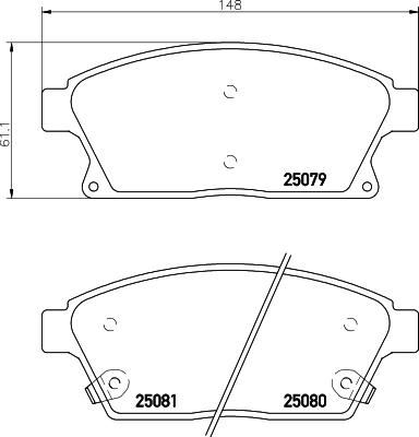 Textar 2507901 - Тормозные колодки, дисковые, комплект unicars.by