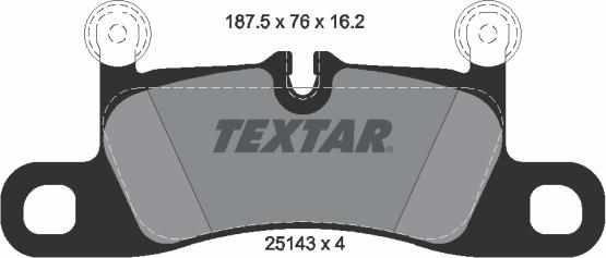 Textar 2514301 - Тормозные колодки, дисковые, комплект unicars.by